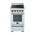 thumbnail image 2 of Forno Pallerano 20 Inch Freestanding Electric Range in White with Antique Brass, Compact Design, 2 of 5