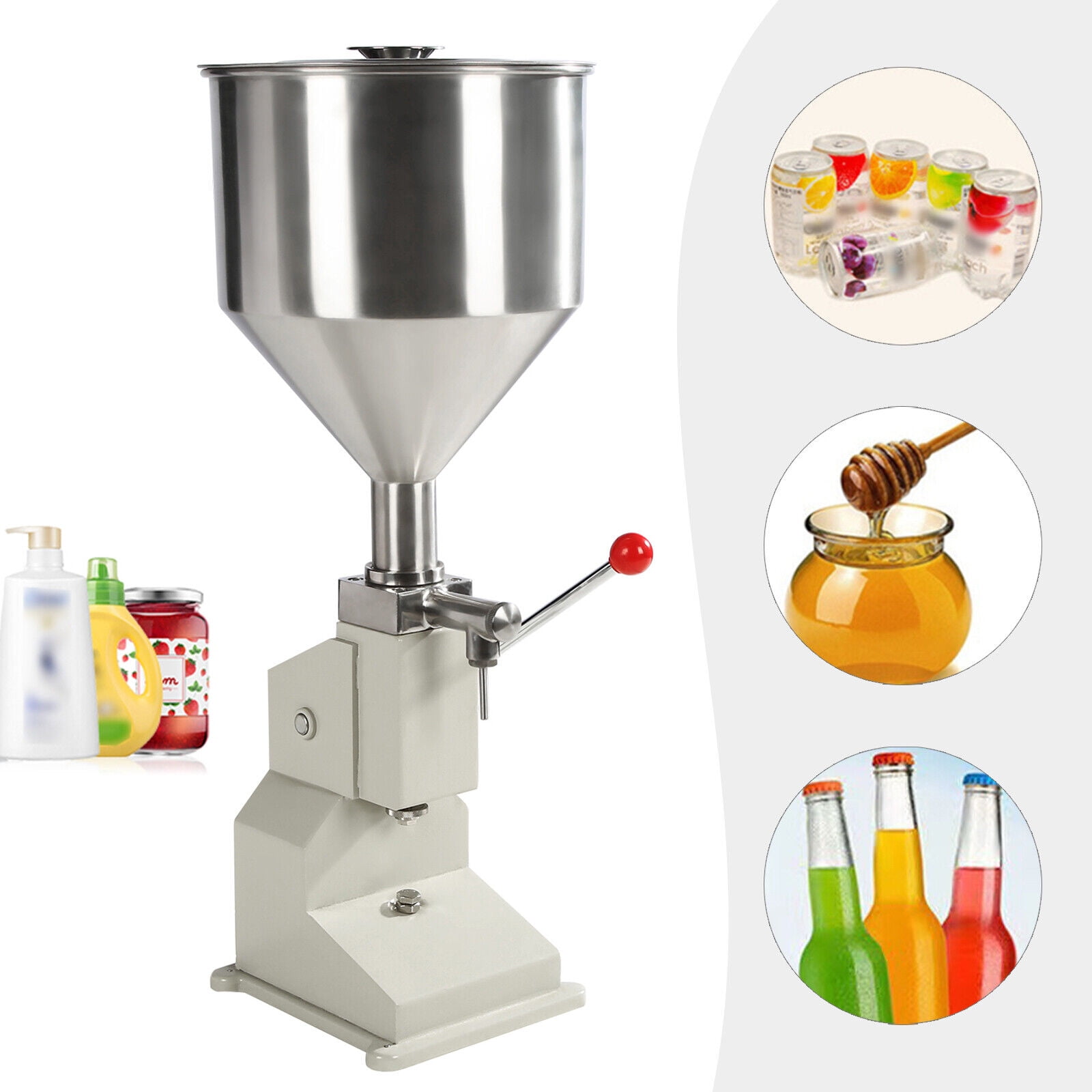 ZhdnBhnos A03 Manual Liquid Filling Machine 304 Stainless Steel Bottle