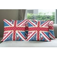 thumbnail image 6 of Ambesonne Shabby Flora Throw Pillow Cover 4 Pack, British Flag Floral, 20", Multicolor, 6 of 7