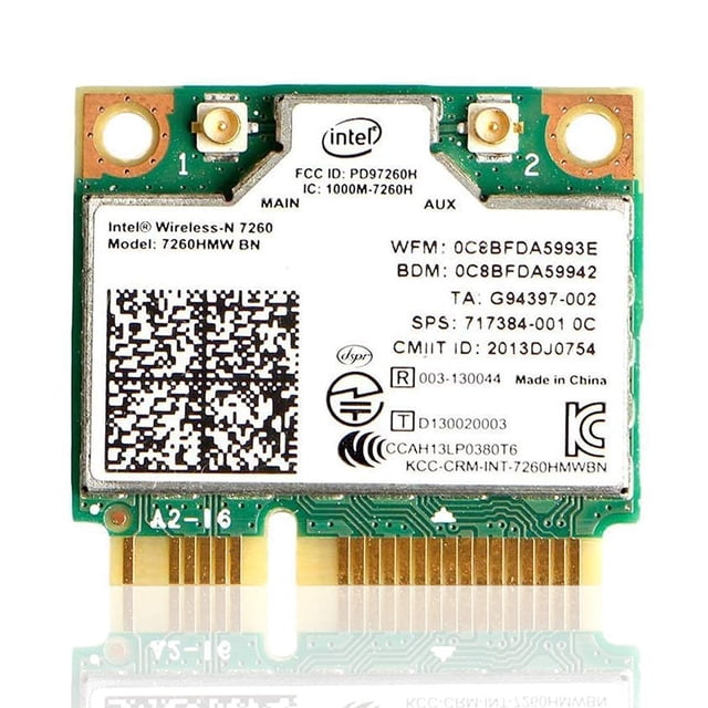 Tarjeta inalámbrica MQUPIN Intel 7260.HMW Dual Band AC 7260