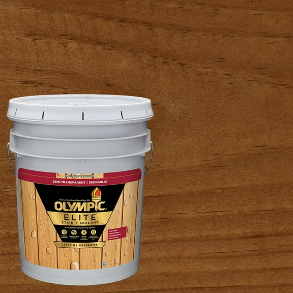 Olympic Elite 5 Gallons ST-2027 Timberline Semi-Transparent Exterior Stain and Sealer in One Low VOC