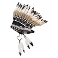 thumbnail image 1 of Kearding Chief Indian Hat Feather Headdress Accessory for Show Dance Fancy Dress Kits de decoración para fiestas, 1 of 6