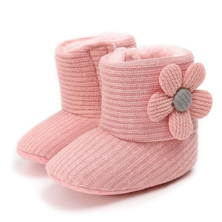 

Actoyo Infant Toddler Baby Flowers Winter Boots Girls First Walkers Keep Warm Snowfield Booties Boot Shoes