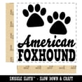 thumbnail image 2 of American Foxhound Dog Paw Prints Fun Text Square Rubber Stamp Stamping Scrapbooking Crafting - Small 1.25in, 2 of 7