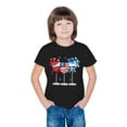 thumbnail image 6 of Toddler Casual Patriotic Tshirts Cotton Tee Shirts Independence Day USA Flag Graphic Tees Summer Cute T-Shirts Black， 7 Years, 6 of 7