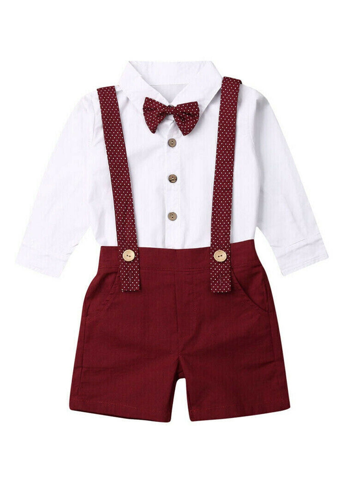 Toddler Baby Boy Formal Suit Top+Short Pant Gentleman 2Pcs Set Clothes ...