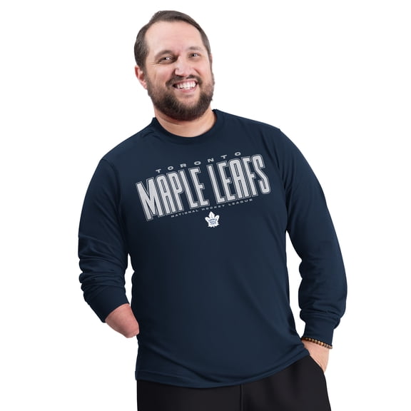 Men's G-III Sports by Carl Banks Blue Toronto Maple Leafs Adaptive Mesh Effect Long Sleeve T-Shirt