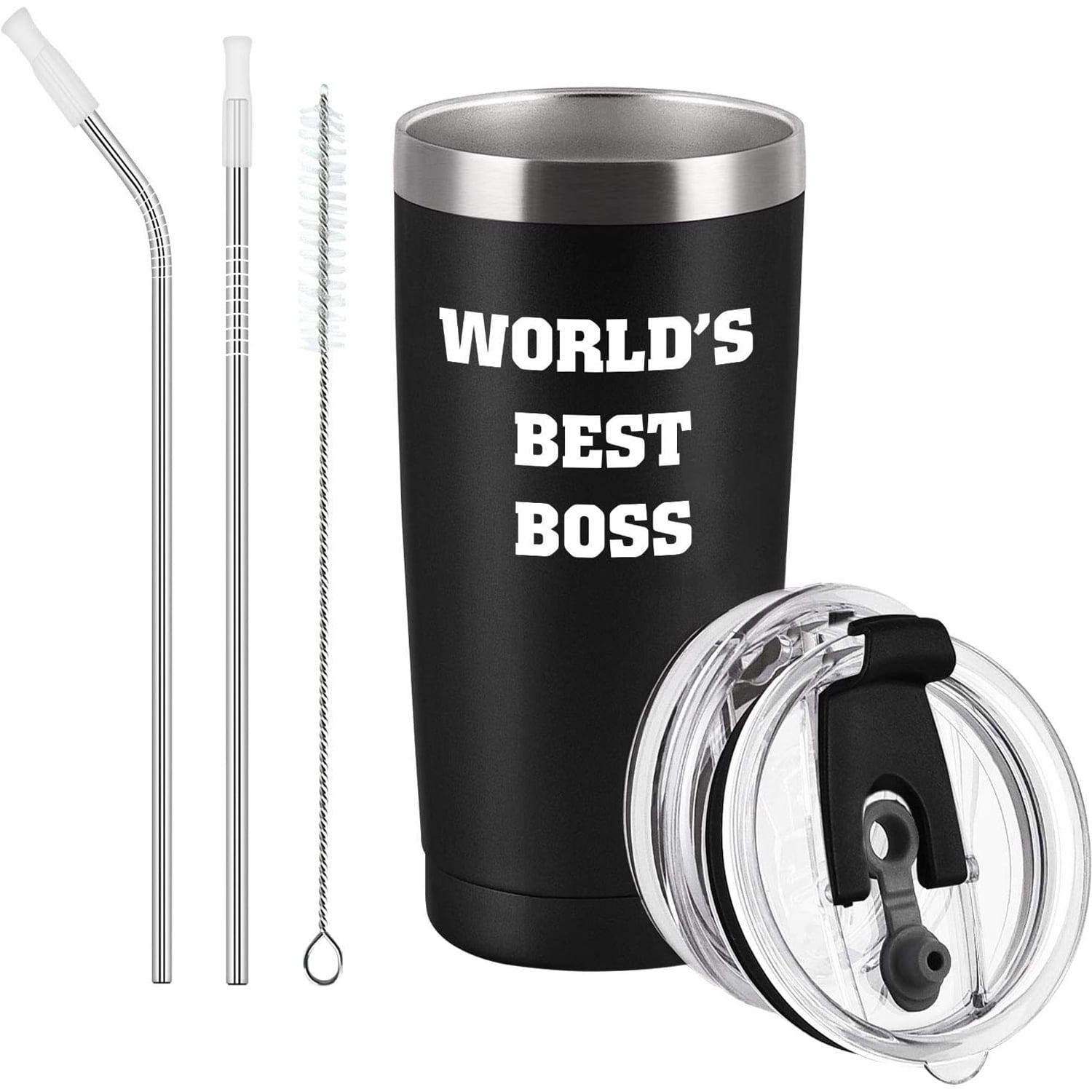 Boss Day Gifts, World's Best Boss Stainless Steel Travel Tumbler, Best Office Gifts for Boss