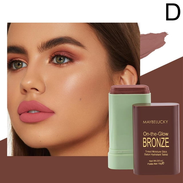 Four-Color Blush Highlighter And Contour Stick, Natural Three-Dimensional, Waterproof, Sweat-Proof, Non-Fading, Non-Smudged Blush Stick