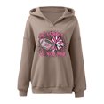 thumbnail image 4 of WEAIXIMIUNG Fall Sweatshirts for Women Women's Fall Winter Oversized Hooded Sweatshirt with Casual Rugby Print1, 4 of 4