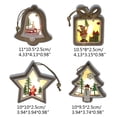 thumbnail image 3 of ZPAQI Wooden Christmas Ornament Hanging Tags Xmas Hanging Bell/Gift Bag/Star/Tree, 3 of 15