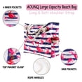 thumbnail image 2 of AOUNQ Large Beach Bags for Women Waterproof Tote Bag with Zipper Carry on Bag for Vacation Travel, 2 of 6