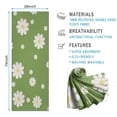 thumbnail image 2 of Green Daisy Flower Yellow Centers Pattern Hot Yoga Mat Towel Non Slip for Hot Yoga - Quick-Drying Yoga Mat Cover with 4 Corner Pockets with Travel Bag - Hot Yoga Towel Non Slip 70"x26", 2 of 6