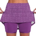 thumbnail image 3 of LangJing Women's Tennis Skort with Built-in Shorts & Pockets, 2 in 1 Running Summer Shorts for Women High Waisted Athletic Golf Skirt Purple,XXXL, 3 of 6