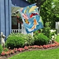 thumbnail image 5 of Watercolor Fish House Flag 28 x 40 Inch Large Vertical Double Sided Swimming Together Seasonal Outside Décor for Garden Yard Farmhouse Flags, 5 of 5