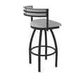 thumbnail image 2 of 861 Artemis 36" Swivel Bar Stool with Black Wrinkle Finish and Canter Folkstone Grey Seat and Back, 2 of 5