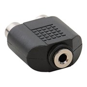 3.5mm Female To Double Female Audio Adapter 1 Female Aux Jack To 2RCA Male Jack