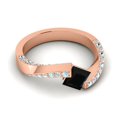 thumbnail image 3 of 1.20 Carat Elegant Natural Diamond Black Onyx & Aquamarine Gemstone Anniversary Ring for Ladies Solid 14K Rose Gold Size 7.5 by Diamond-Capitals, 3 of 8