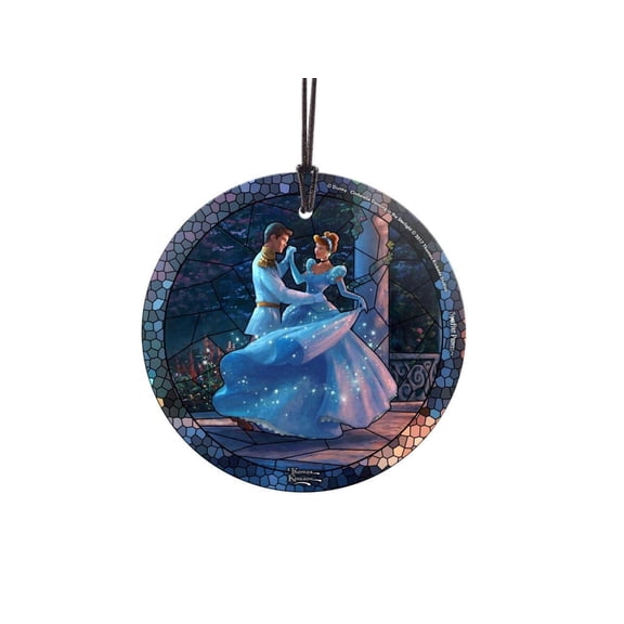 Disney (Cinderella Dancing in the Starlight - Stained Glass Print Style) StarFire Prints™ Hanging Glass Print SPCIR753