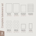 thumbnail image 2 of Bakken- Swiss Deluxe 8-Piece Carbon Steel Bakeware Set - Nonstick White Marble Coating, Silicone Handles - Professional Quality Kitchen Oven Baking Pans, 2 of 9