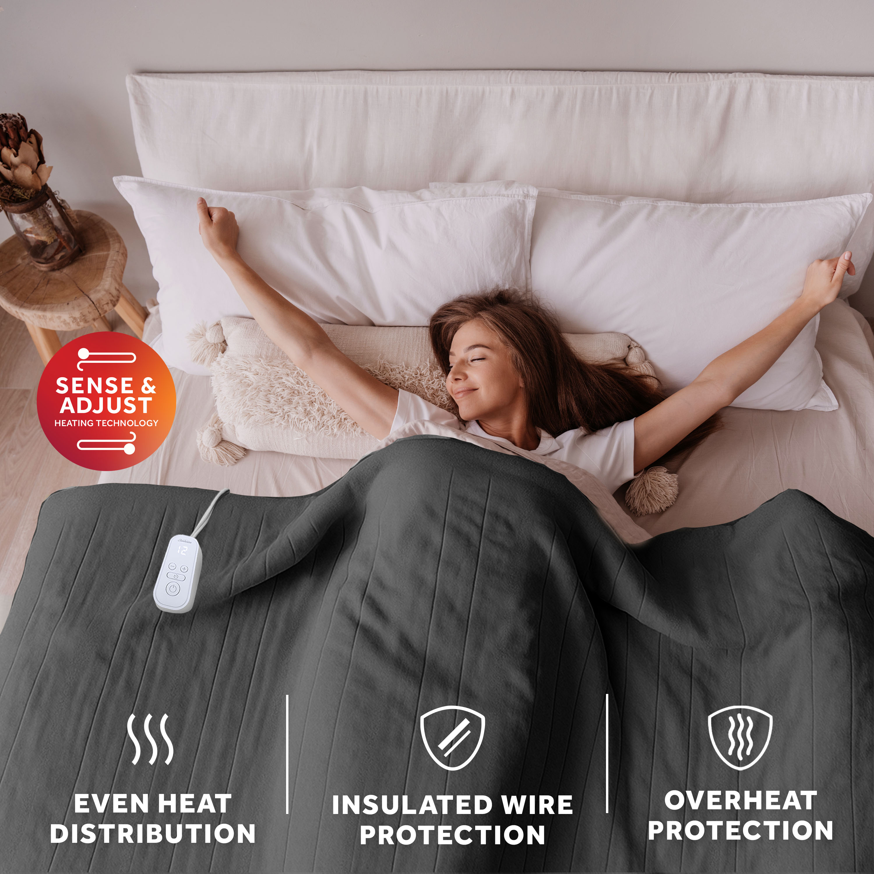 Sunbeam Heated Microplush Bed Blanket, Twin Size photo 6
