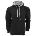 thumbnail image 1 of FDM - Sudadera lisa con capucha Modelo Contrast (300 GSM) Hombre/Mujer Unisex - Gym/Correr (Negro/ Gris jaspeado), 1 of 2