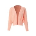 thumbnail image 3 of MixMatchy Women's Basic Solid Patterened Texture Lightweight Soft Open Front Cropped Cardigan, 3 of 5
