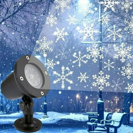 Morttic Christmas Lights Projector Outdoor Indoor,Waterproof Moving Snowflake Projector Lamp for Xmas New Year Party Home Garden Decoration