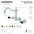 thumbnail image 4 of Kingston Brass KS1253PKL Duchess Double-Handle Wall Mount Bathroom Faucet, Antique Brass, 4 of 5