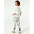 thumbnail image 2 of Joyspun Women's Plush Long Sleeve Top and Pants Pajama Set, 2-Piece, Sizes XS to 3X, 2 of 3