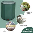 thumbnail image 4 of Happygrill 60 Gallon Collapsible Rain Barrel, PVC Rain Water Collection Barrel with Spigot Water Storage Container & Top Mesh, Portable Rain Barrels to Collect Rainwater from Gutter for Garden Lawn, 4 of 8