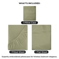 thumbnail image 3 of ROYALE LINENS -3 Piece Twin XL Bed Sheet - Soft Brushed Microfiber 1800 Bedding Set - 1 Fitted Sheet, 1 Flat Sheet, 1 Pillow Case - Wrinkle & Fade Resistant TwinXL Size Sheet Set (Twin XL, SageGreen), 3 of 10