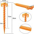 thumbnail image 2 of 10Pcs Camping Tent Stakes Pegs Tent Heavy Duty Tent Nail Plastic Screw Tent Pegs for Fixing Camping Tent Rain Tarps Outdoors Tent Nails 20*4.5cm, 2 of 5