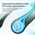 thumbnail image 3 of JISULIFE Ventilador de cuello portátil, ventilador sin aspas manos libres, 5 velocidades, ventilador personal portátil con batería de 4000 mAh, giratorio, recargable, regalo para mujeres y hombres, 3 of 5