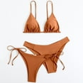 thumbnail image 7 of Daznico Women's 3-Piece Bikini Set, Triangle Top with Two Styles of Bottoms,L, 7 of 7