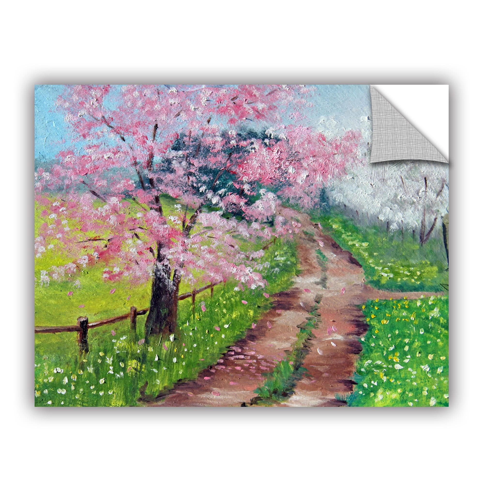ArtWall Meaghan Troup "Springtime Road" Art Appeals Removable Wall Art