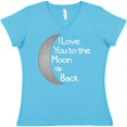 thumbnail image 3 of Inktastic I Love You to the Moon & Back. Women's V-Neck T-Shirt, 3 of 5