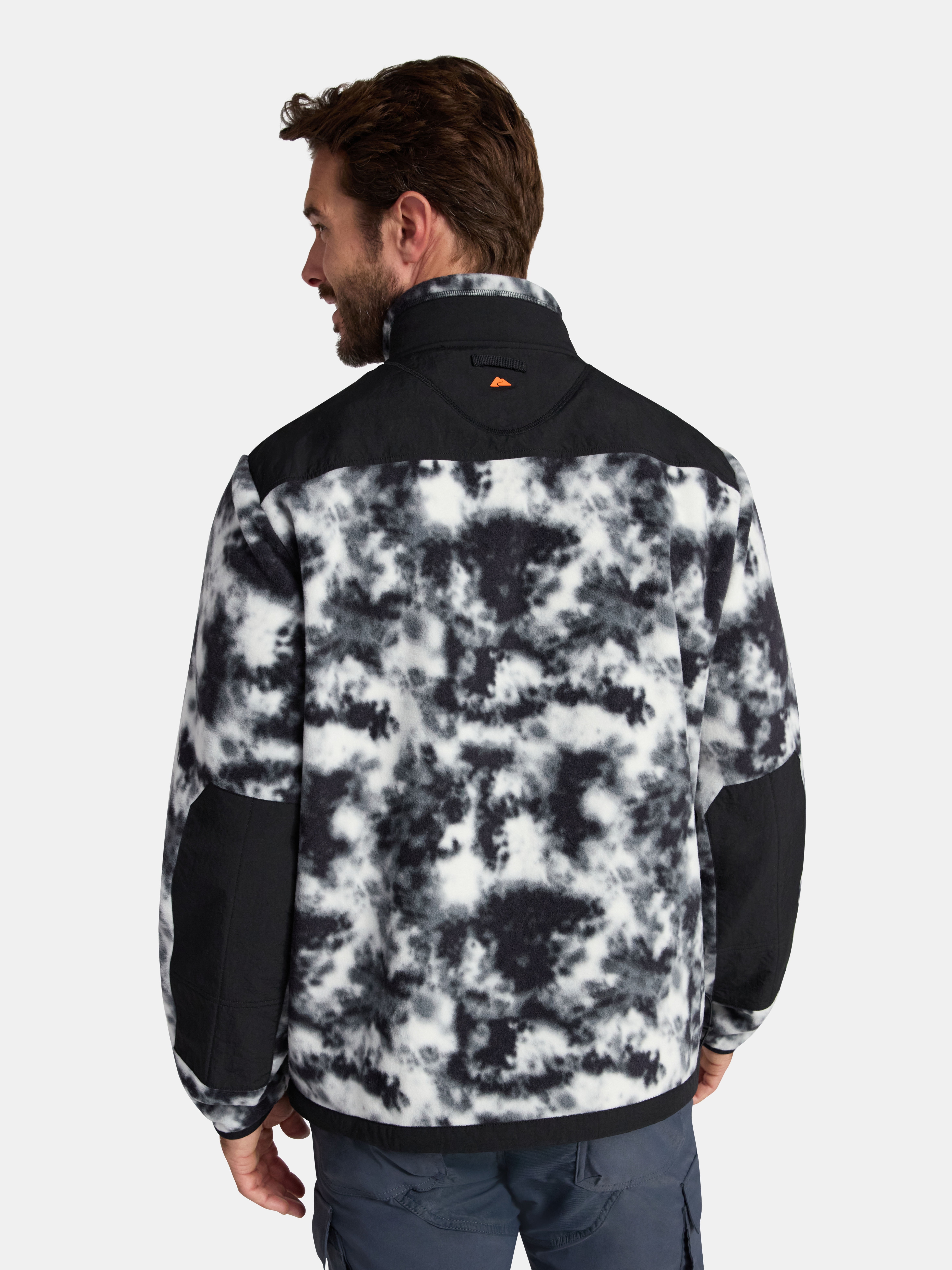 Ozark Trail Men's and Big Men's Mix Media Fleece Jacket, Sizes S-3XL
