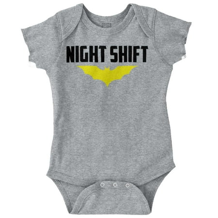

Brisco Brands Night Shift Superhero Crime Fighter Unisex Baby Bodysuits