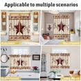 thumbnail image 5 of Red Texas Star Rustic Kitchen Curtains Window Panels, Farmhouse Berry Brown Wooden Insulated Window Treatment Curtain, Grommet Curtains for Bedroom/Living Room/Bathroom, 2 Piece 42"Wx45"L, 5 of 8