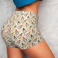 thumbnail image 4 of Daiia Autumn Gnomes Holding Mushroom Pattern Women's Workout Shorts Biker Shorts - High Waisted Workout Spandex Tummy Control Gym Running Yoga Shorts-XX-Large, 4 of 8