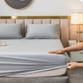 OJGEha Fitted Bottom Sheet Queen Fitted Sheet Solid Color Fitted Bed