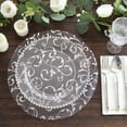 thumbnail image 6 of BalsaCircle 10 Metallic 13 in Silver Round Organza with Embossed Floral Design Table Placemats Party Events Tableware Supplies, 6 of 8
