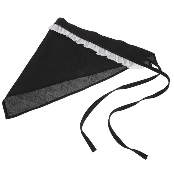 TABLZONE Elegant Black Lace Triangle Headscarf, Adjustable and Comfortable