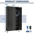 thumbnail image 2 of AUHUP Metal Locker for Employees with lock, Industrial Steel Storage Locker for School Gym Home Office Staff, Black-18 Doors Metal Storage Cabinet, 2 of 10