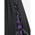 thumbnail image 5 of ROSEGAL Plus Size Dresses Floral Lace Panel Lace-up Patchwork Colorblock Dress with Removable Buckle Belt Women Clothing magalu, 5 of 5