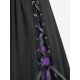 thumbnail image 5 of ROSEGAL Plus Size Dresses Floral Lace Panel Lace-up Patchwork Colorblock Dress with Removable Buckle Belt Women Clothing magalu, 5 of 5