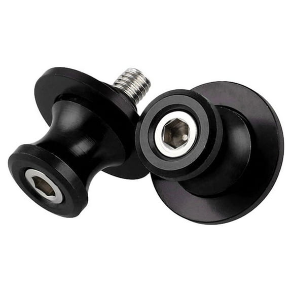 Masteelf 2Pcs Motorcycle Components for Swingarm Chain Upper Sliders Black Aluminum Alloy Compact and Small Sized