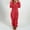 Watermelon Red, variant on pstuiky Womens Jumpsuit, Solid Color Loose Long Outfits for Vacation with Pockets Modern Fit Rompers for Women Dressy Holiday Gifts Black L