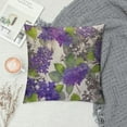 thumbnail image 2 of PIKWEEK  Throw Pillow Cover Violet Watercolor Painting Colorful Wildflowers Floral Leaves Nature Rectangular Throw Pillow Covers for Couch Sofa Home Decor, 2 of 5